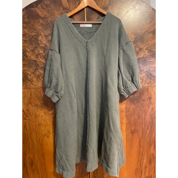 FP BEACH (free people) Coastline Cozy Midi Dress Slouchy Oversized Size M Pocket - Picture 3 of 8